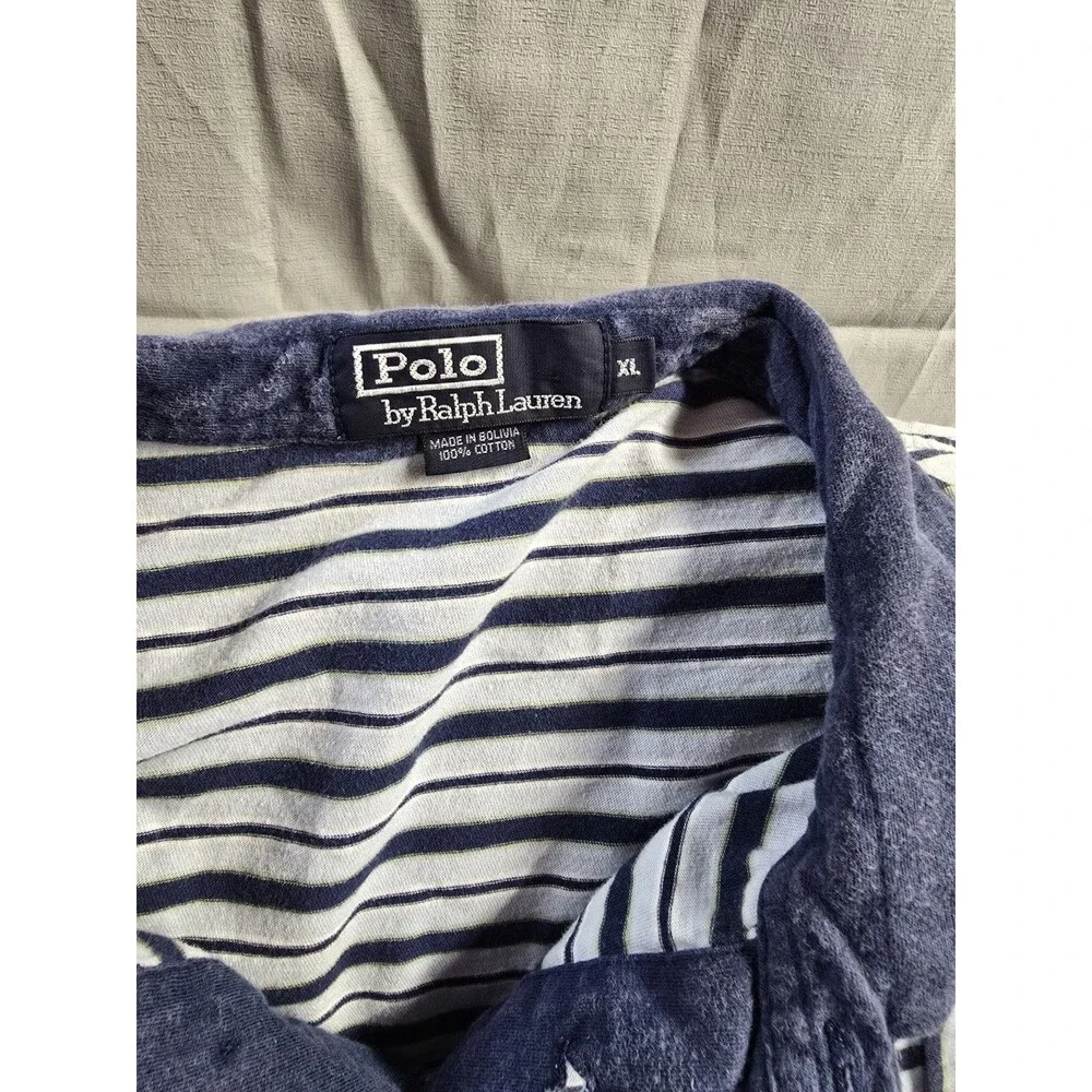Polo by Ralph Lauren Polo Shirt Men’s Size XL Striped Short Sleeve 100% Cotton